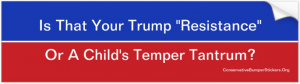 Resist Trump or Child's Temper Tantrum bumper sticker