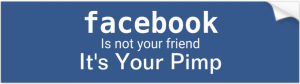 Facebook is not your friend, it's your pimp bumper sticker