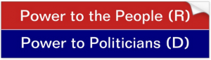 Power to the People Not Politicians bumper sticker